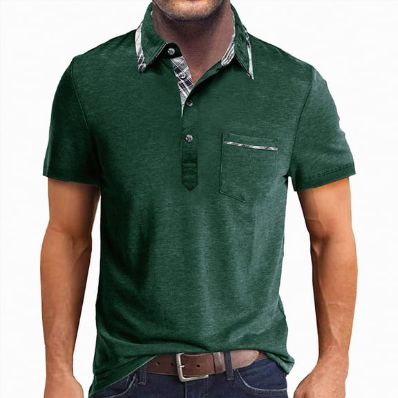 NOLDARES Men's Ribbed Knit Polo Shirt Short Sleeve Vintage Old Money Golf Vacation Shirts(Green,M)