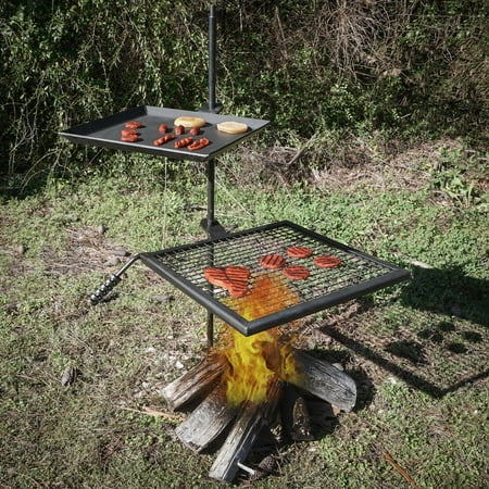 Titan Campfire Adjustable Swivel Grill Fire Pit Cooking Grate Titan Campfire Adjustable Swivel Grill Fire Pit Cooking Grate Griddle Plate BBQ - Titan Campfire Adjustable Swivel Grill Fire Pit Cooking Grate