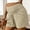 Khaki, variant on BRGZLK Women's Maternity Shorts Summer Casual High Waist Shirred Adjustable Drawstring Stretchy Breathable Pants for Pregnant Khaki XXL