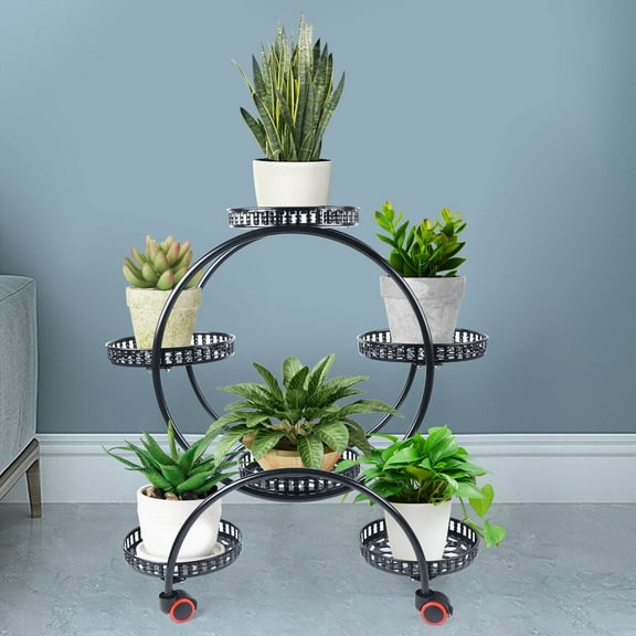 6 Tier Metal Plant Stand Outdoor Indoor Flower Pot Rack Display Shelf Garden  US