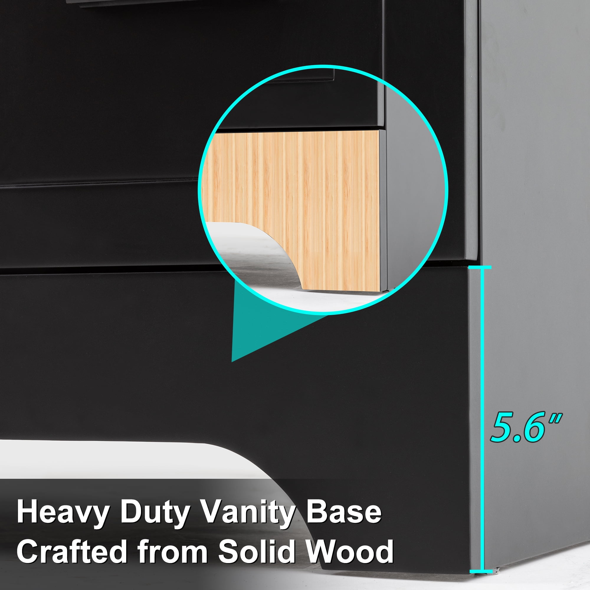 72" Freestanding Double Sink Bathroom Vanity Cabinet Base Only, Hand-Painted, Sink Not Included