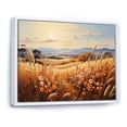 thumbnail image 2 of Designart "Countryside Rustling Wheat landscape I" Landscapes Floater Framed Canvas Art Print, 2 of 7