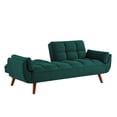 thumbnail image 4 of Linen Sofa with 2 Adjustable Backrest, Modular Couch with Left & Right Arm and Solid Wood Leg, Sectional Settee  for Living Room, Office, Lobby, Green, 4 of 8