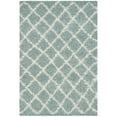 thumbnail image 5 of SAFAVIEH Dallas Jerrie Geometric Shag Area Rug, Seafoam/Ivory, 6' x 9', 5 of 11