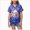 A57-Dark Blue, variant on Girls Comfortable And Breathable Short Sleeved Top Shorts Home Clothes Halloween Cute Pattern Homewear Set