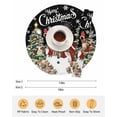 thumbnail image 6 of 15 Inch Round Placemats Set of 6, Black Christmas Snowman Non Slip Heat Insulation PP Table Mats, Xmas Tree Snowflake Botanical Washable Place Mats for Kitchen Dining Party Table Decor, 6 of 7