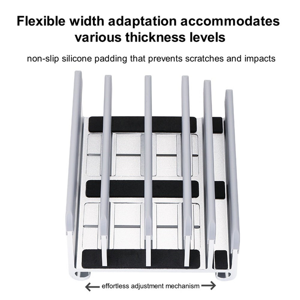 Vertical Laptop Stand Laptop Holder Desktop Stand, Space-Saving Organizer Fits MacBook/Surface/HP/Dell/Book/Tablet/Switch/Cell Phone and Keyboard