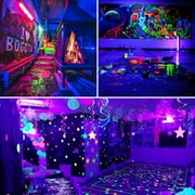 Two Pieces 50W LED UV Black Light,Spotlight IP66 Waterproof,395-405 nm Wavelengths LED UV Light Black Light Lamp for Party, Bar, Aquarium