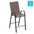 thumbnail image 5 of BizChair 2 Pack Series Brown Outdoor Barstool with Flex Comfort Material and Metal Frame, 5 of 14