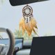 thumbnail image 5 of Hogar y cocina, Decoración del hogar, Otra decoración, Colgante de coche con piedras de cristal de alta calidad, exquisito colgante decorativo para interior de coche con plumas, atrapasueños, carillón, 5 of 6