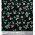 thumbnail image 1 of Soimoi Cotton Duck Fabric Leaves & Rose Floral Print Fabric by Yard 42 Inch Wide, 1 of 1
