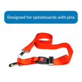 thumbnail image 4 of McKesson Spine Board Straps with Quick Release Buckle for Medical Backboards with Pins, Stretchers - Speed Clip Strap, Orange Nylon, 72 in, 1 Ct, 4 of 5