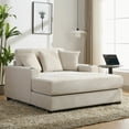 thumbnail image 3 of Noble House 55" Oversized Chaise Lounger Modern Style Sofa Couch,Cream, 3 of 10