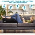 thumbnail image 3 of Wedge Pillow for Sleeping - Inflatable Leg Elevation Pillow for Swelling,Circulation,Leg & Back Pain Relief,Leg Support Pillow,Leg Wedge Pillows for After Aurgery,Hip,Foot,Ankle Recovery (Black), 3 of 14