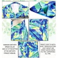 thumbnail image 4 of LA LEELA Men's Hawaiian Shirts with Pocket Beach Shirts Casual Short Sleeve Button Down Collared Shirt Men S Botanical Leaf, Blue, 4 of 4