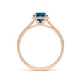 thumbnail image 2 of ANGARA Natural London Blue Topaz Twist Rope Split Shank Ring in 14K Rose Gold for Women (Size-6mm) | November Birthstone, Anniversary, Jewelry Gift for Women | Natural London Blue Topaz Ring, 2 of 10