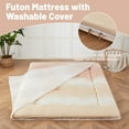 thumbnail image 4 of Zelladorra Japanese Floor Mattress, Futon Mattress with Portable Storage Bag, Roll Up Mattress Thick Tatami Mattress Suitable for Camping, Guest Room (Cream Gradient, Queen), 4 of 6