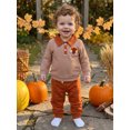 thumbnail image 6 of Cenuakty Toddler Boys Thanksgiving Outfits Striped Long Sleeve Sweatshirt and Pants, 6 of 9