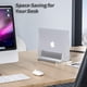 thumbnail image 4 of Soporte vertical doble para computadora portátil, soporte ajustable de aluminio para computadora portátil que ahorra espacio para MacBook Pro/Air, iPad, Samsung, Huawei, Surface, Dell, HP, Lenovo y, 4 of 7