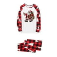 thumbnail image 3 of Odeerbi Christmas Pajamas for Family Holiday Long Sleeve Family Christmas Pajamas Matching Sets Mom Christmas Plaid Printed Blouse Tops + Pants Sleepwear Family Matching PJs Set Red, 3 of 6