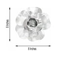 thumbnail image 3 of Efavormart 6 Pack 8” 3D Craft Rose Silver Artificial Real Feel Foam Rose For Wall Backdrop Centerpieces Party Home Decor, 3 of 11