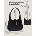 thumbnail image 4 of Bolso de hombro para mujer - Bolsos de hombro pequeños - Lindos bolsos Hobo de moda - Correa ajustable de cuero vegano, 4 of 5