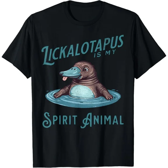 Lickalotopus Is My Spirit Animal Funny Playful Humor Quirky Graphic Unisex T-Shirt, up to size 5XL