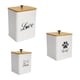 thumbnail image 2 of Juego de 3 recipientes herméticos para almacenar golosinas para perros, tarros de almacenamiento de comida para mascotas, portátiles, duraderos,, 2 of 8