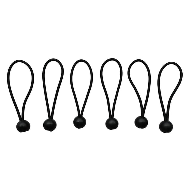 Correa de amarre con cordón de bola de 6\\\'\\\'/5\\\\'\\\\' /8\\\'\\\' Negro 5 pulgadas