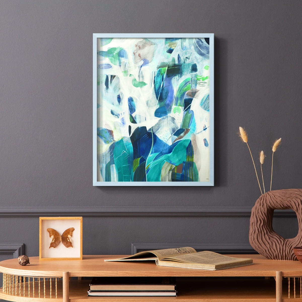 For You in Blue Solid Wood 11 x 14 Framed Print