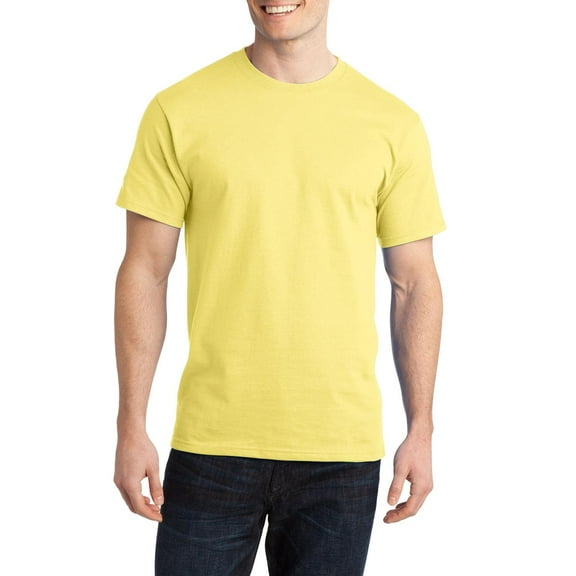 Just Blanks Ring Spun Cotton Smooth Ffaced And Durable Must Have Tee, Yellow, 4XL