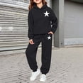 thumbnail image 2 of CONZONE Toddler Girls Sweatsuits Fall Winter 2 Piece Set Long Sleeve Star Graphic Hoodies and Sweatpants Soft Girls Outfits Size 2-3 Years, 2 of 4