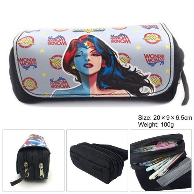 Disney-estuche de lápices de Marvel, caja de papelería de Los Vengadores, Iron Man, Spider-Man, Capitán América, Deadpool, suministros escolares, regalo Fivean unisex