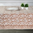thumbnail image 3 of Mantel Ridhi, marrón roble, estampado a mano, algodón, 275 x 152 cm, 3 of 7