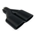 thumbnail image 4 of Exhaust Tip 2.25 In Inlet Dual 3.00 Oval X 2.50 High Outlets 9.75 In Long Resonated Black HT Stainless Wesdon Exhaust Tip, 4 of 4