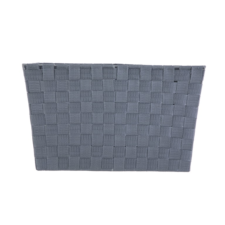 Medium Woven Decorative Storage Basket, Gray photo 7