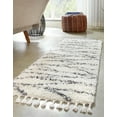 thumbnail image 5 of Unique Loom Serenity Shag Collection Area Rug - Castries (2' 7" x 12' Runner White/Gray), 5 of 13