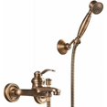 thumbnail image 1 of Kit de ducha de baño vintage, modelo estándar G1/2 para ajuste universal, fácil instalación y sin mantenimiento con superficie cepillada antigua, 1 of 5