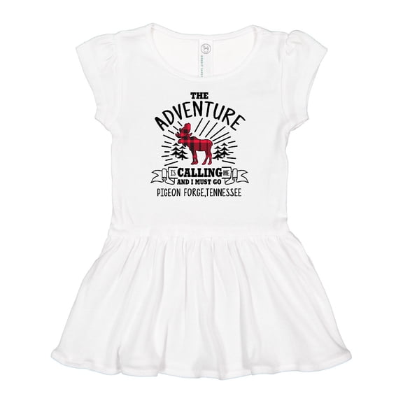 Inktastic Pigeon Forge Tennessee The Adventure is Calling and I Must Go Girls Baby Dress