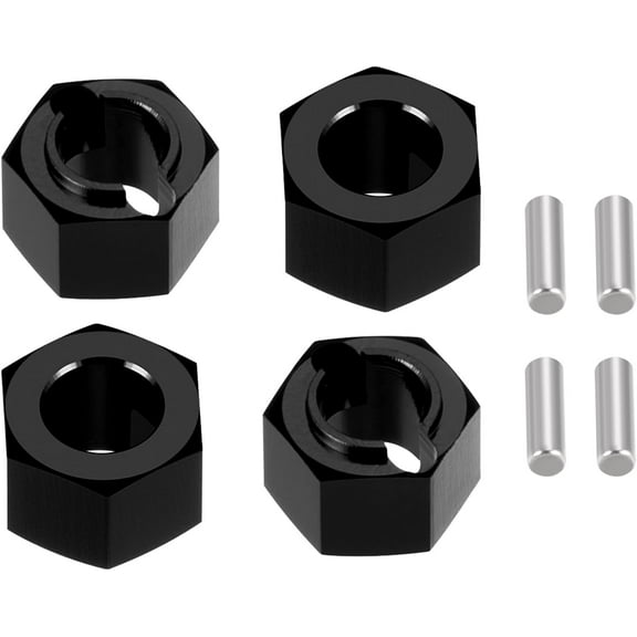 4 PCS 7mm Wheel Hex Hub Adapters for Losi Mini-T 2.0 & Mini-B 1/16 1/18 RC Off-Road Car Truck Upgrades-Black