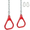thumbnail image 1 of Swing Set Stuff Trapèze Anneaux et Chaînes avec Autocollant Logo SSS, Rouge, 1 of 3