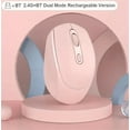 thumbnail image 1 of Dual Mode Wireless BT Mouse 1600 DPI 2.4G Ergonomic Optical Mouse Rechargeable Silent Gaming Mouse For Laptop Desktop, 1 of 9