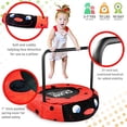 thumbnail image 2 of Pure Fun 36-inch Ladybug Plush Jumper Kids Trampoline with Handrail 9024LB, 2 of 5