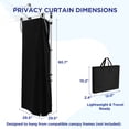 thumbnail image 4 of EAGLE PEAK Portable Privacy Tent Changing Room for Pop-up Canopy Fits Canopies with Cross Bars Outdoor Hanging Privacy Curtain, Black, 4 of 7