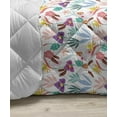 thumbnail image 3 of Pink Floral Down Alternative Comforter, Spring Pattern with Magnolia Flowers and Leaves, Microfiber Quilt for All Season, 5 Sizes, Pink Grey, by Ambesonne, 3 of 3