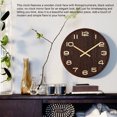 thumbnail image 4 of Labymos 14'' Wooden Decorative Wall Clock with Round Shape Numeral Design Simple Style Hanging Decoration, 4 of 8