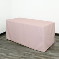 Your Chair Covers - 4 ft X 24 Inches Fitted Polyester Tablecloth Rectangular Blush