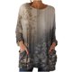 thumbnail image 3 of TaTaai 2026 Fall Womens Vintage Printed Long Sleeve Tee Round Neck Loose Blouse With Pockets Casual Retro Fashion Top Soft Stretchy Polyester Daily Gift, 3 of 7