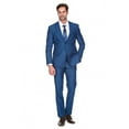 thumbnail image 1 of Porto Filo Men's 2 Piece Royal Blue Slim Fit Suit, 1 of 6