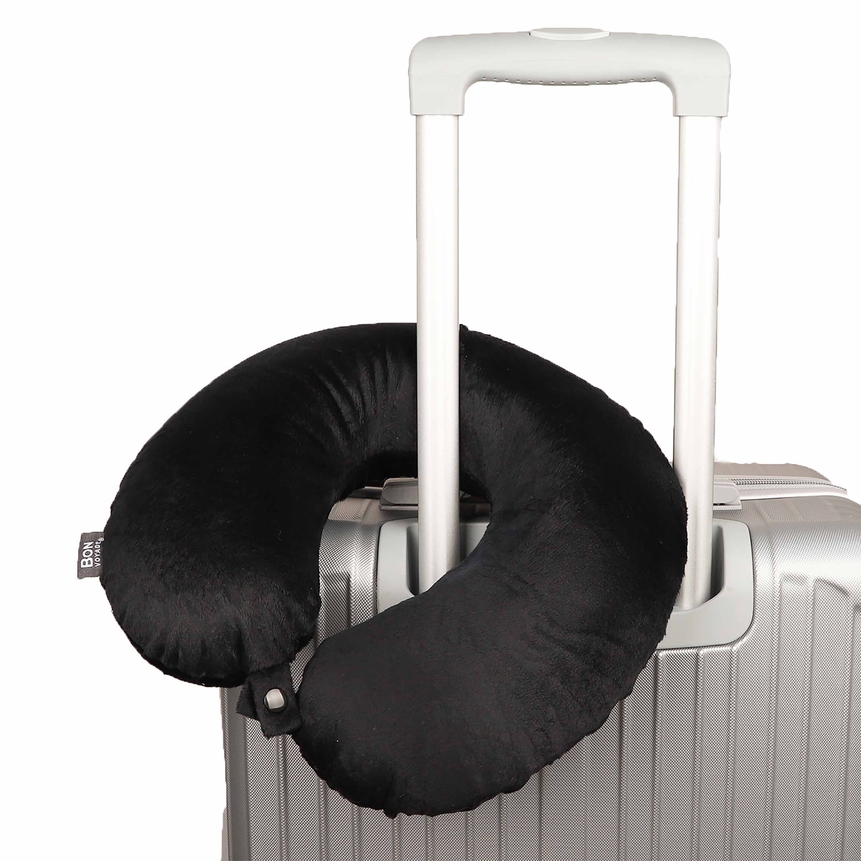 Bon Voyage® Classic Memory Foam Travel Neck Pillow, Black
